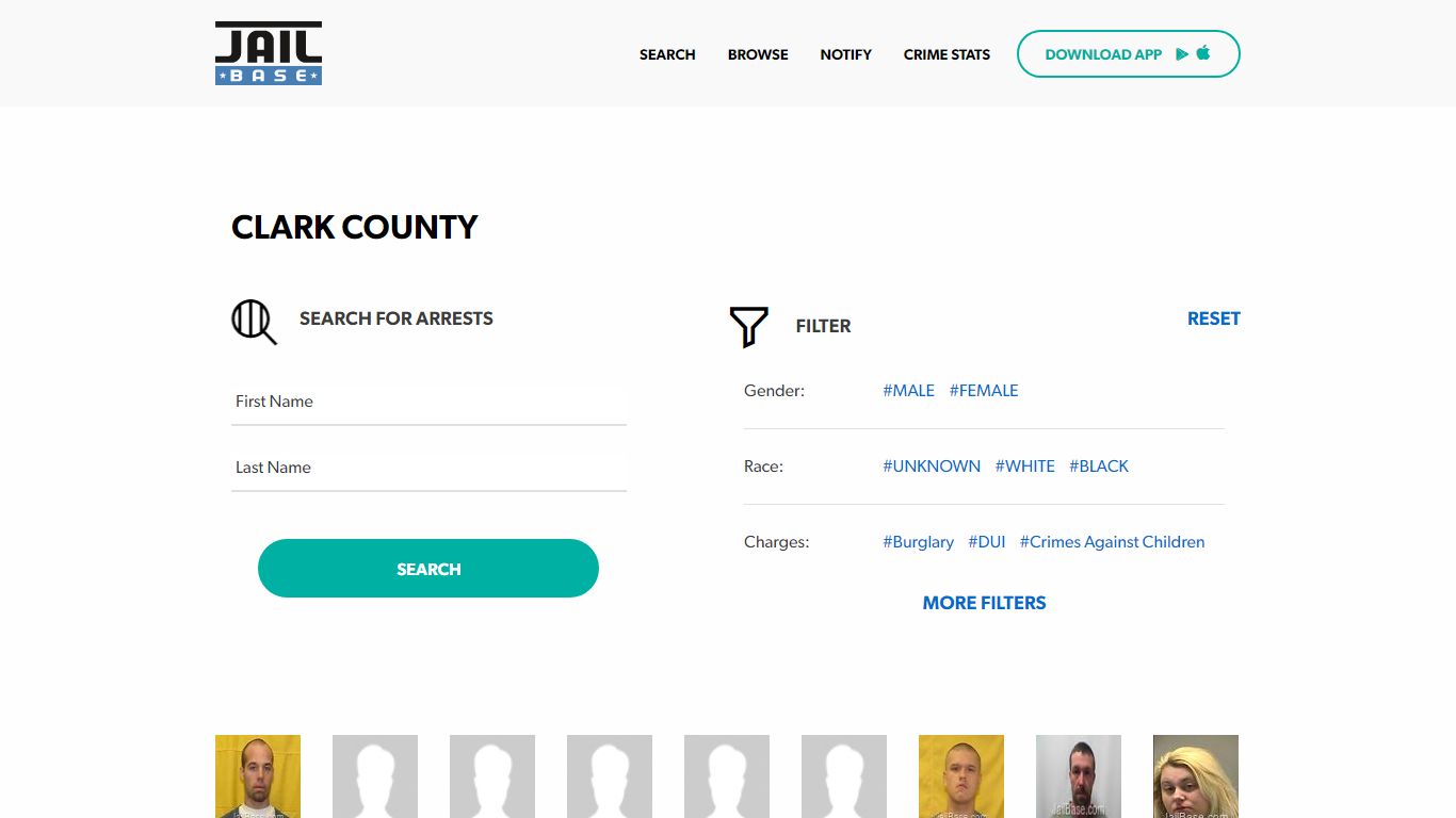 Clark County Jail Inmate Search and Mugshots | JailBase